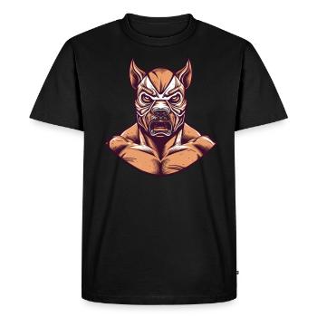 Lucha Libre Masque de Lutte Mexicaine Luchador - T-shirt Premium bio Homme - noir - Devant - Nico (187cm)