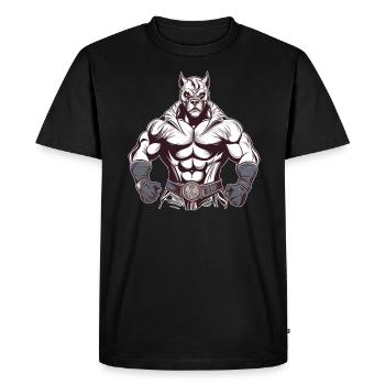 Lucha Libre Masque de Lutte Mexicaine Luchador - T-shirt Premium bio Homme - noir - Devant - Nico (187cm)