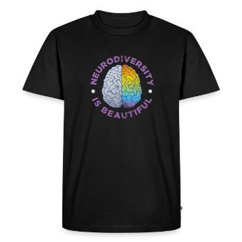 ADHD - Men's Premium Organic T-Shirt - black - Front - Nico (187cm)