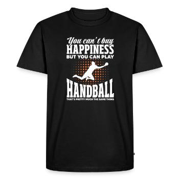 Handball - T-shirt Premium bio Homme - noir - Devant - Nico (187cm)