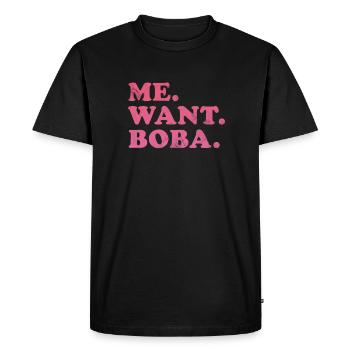 Bubble Tea Boba Tea Kawaii Cadeau - T-shirt Premium bio Homme - noir - Devant - Nico (187cm)