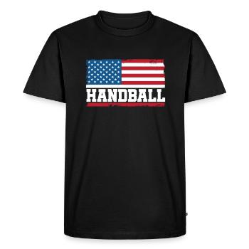 Handball - T-shirt Premium bio Homme - noir - Devant - Nico (187cm)