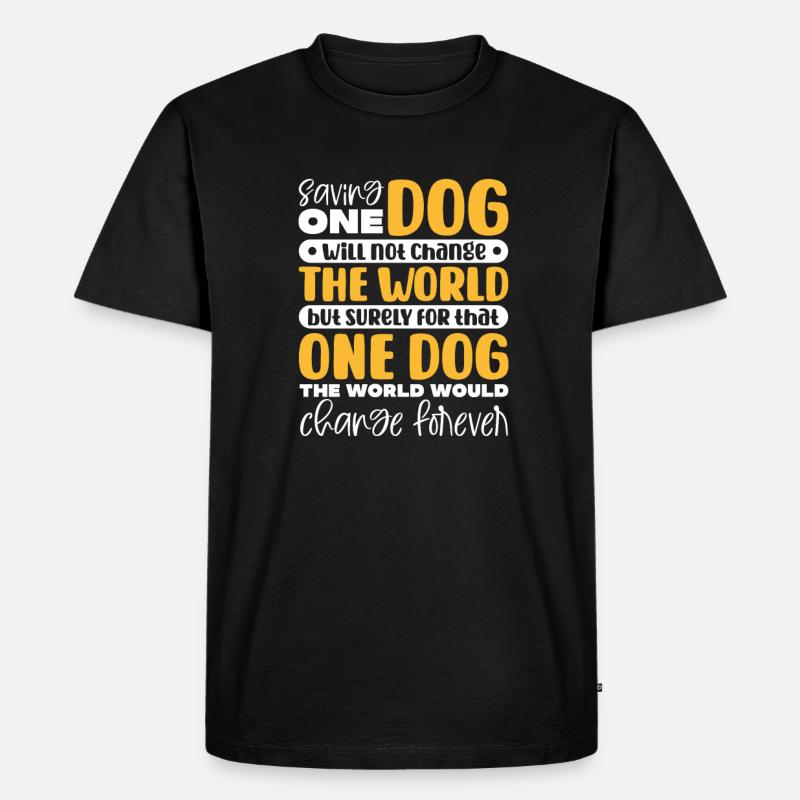 Tierrettung - Männer Premium Bio T-Shirt - Schwarz