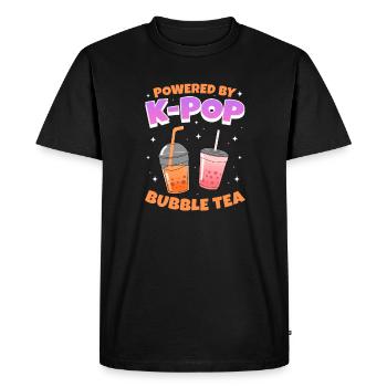 Bubble Tea - Men's Premium Organic T-Shirt - black - Front - Nico (187cm)