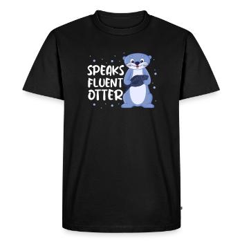 Loutre de mer Loutre Cadeau de loutre - T-shirt Premium bio Homme - noir - Devant - Nico (187cm)