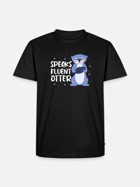 Otter Seeotter Fischotter Geschenk - Männer Premium Bio T-Shirt - Schwarz