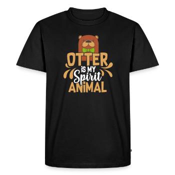 Loutre de mer Loutre Cadeau de loutre - T-shirt Premium bio Homme - noir - Devant - Nico (187cm)