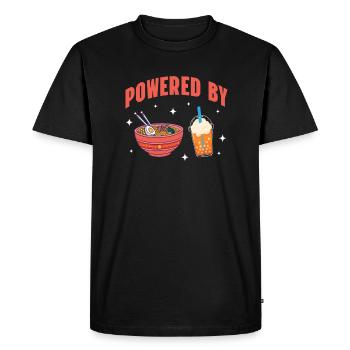 Bubble Tea - Men's Premium Organic T-Shirt - black - Front - Nico (187cm)