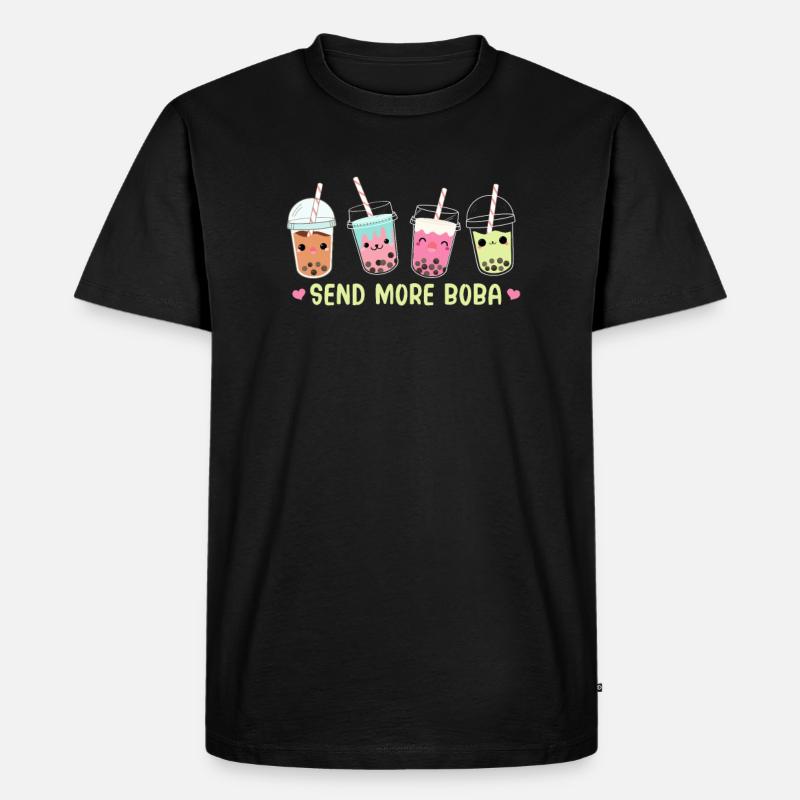 Bubble Tea - Männer Premium Bio T-Shirt - Schwarz