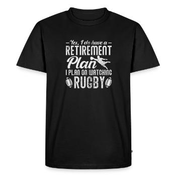 Club de rugby Équipe de rugby Football Sport Cadeau - T-shirt Premium bio Homme - noir - Devant - Nico (187cm)