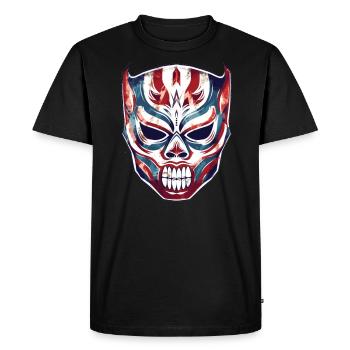 Lucha Libre Masque de Lutte Mexicaine Luchador - T-shirt Premium bio Homme - noir - Devant - Nico (187cm)