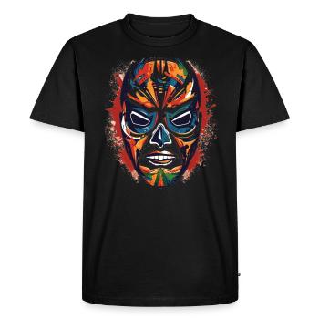 Lucha Libre Masque de Lutte Mexicaine Luchador - T-shirt Premium bio Homme - noir - Devant - Nico (187cm)