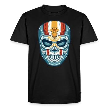 Lucha Libre Masque de Lutte Mexicaine Luchador - T-shirt Premium bio Homme - noir - Devant - Nico (187cm)