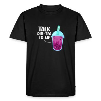 Bubble Tea - Men's Premium Organic T-Shirt - black - Front - Nico (187cm)