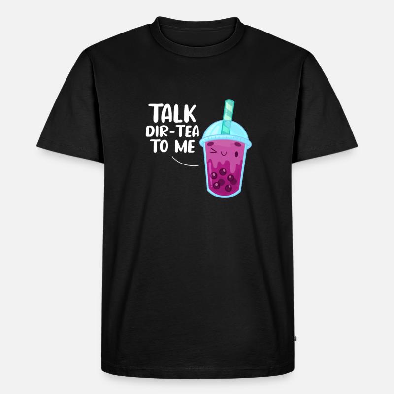 Bubble Tea - Männer Premium Bio T-Shirt - Schwarz