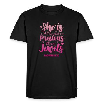 Bible - T-shirt Premium bio Homme - noir - Devant - Nico (187cm)