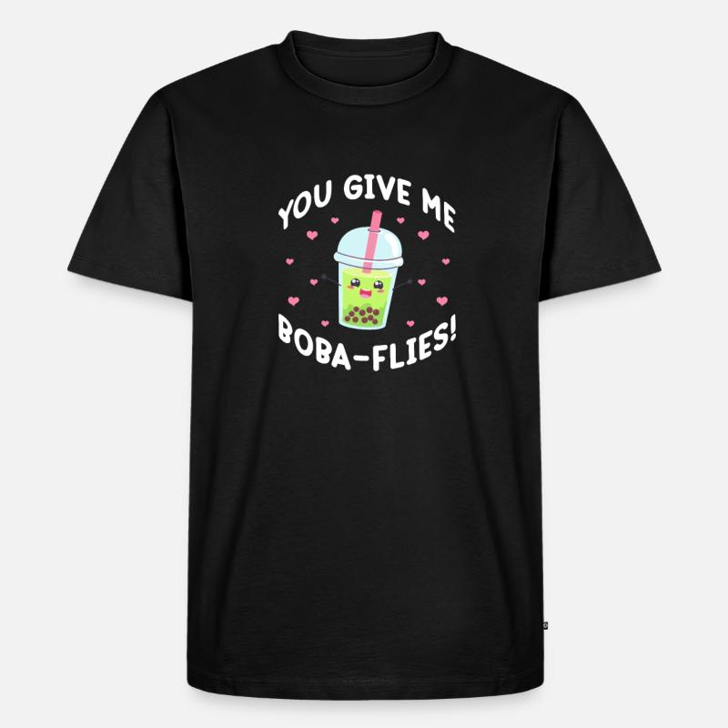 Bubble Tea - Männer Premium Bio T-Shirt - Schwarz