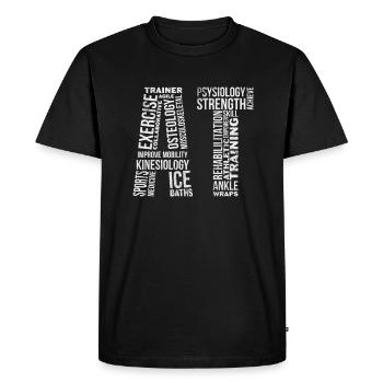 Sports Physician, Sports Medicine, Athletic Trainer - Men's Premium Organic T-Shirt - black - Front - Nico (187cm)