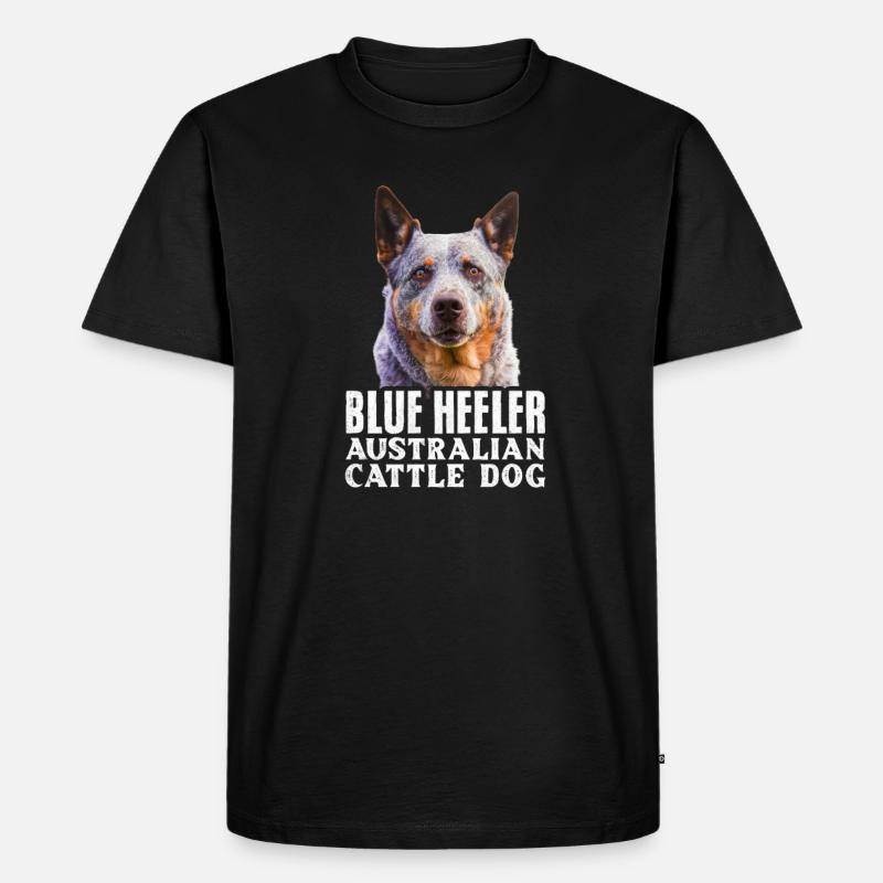 Australian Cattle Dog - Männer Premium Bio T-Shirt - Schwarz