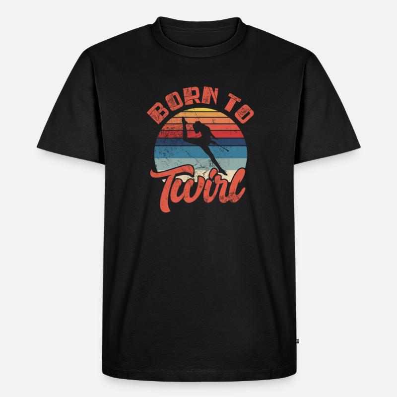Baton Twirling - Männer Premium Bio T-Shirt - Schwarz