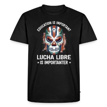 Lucha Libre Masque de Lutte Mexicaine Luchador - T-shirt Premium bio Homme - noir - Devant - Nico (187cm)