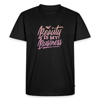 Beautician - Men's Premium Organic T-Shirt - black - Front - Nico (187cm)