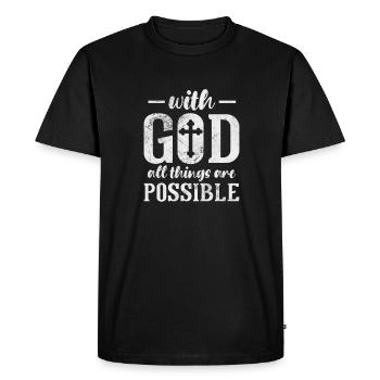 Bible - T-shirt Premium bio Homme - noir - Devant - Nico (187cm)