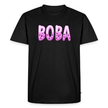 Bubble Tea - Men's Premium Organic T-Shirt - black - Front - Nico (187cm)