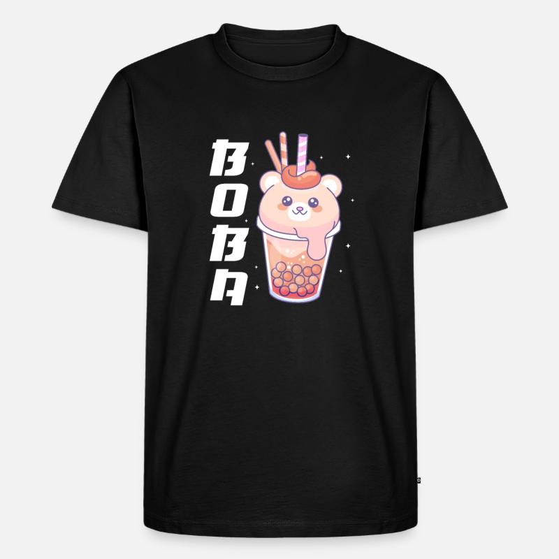 Bubble Tea - Männer Premium Bio T-Shirt - Schwarz