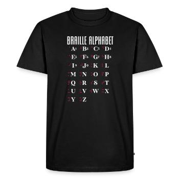 Braille Braille Blind Gift - T-shirt Premium bio Homme - noir - Devant - Nico (187cm)
