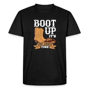 Linedance Country Line Dancer Linedancing Gift - Men's Premium Organic T-Shirt - black - Front - Nico (187cm)
