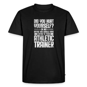 Sports Physician, Sports Medicine, Athletic Trainer - Men's Premium Organic T-Shirt - black - Front - Nico (187cm)
