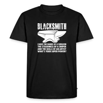 Forgeron Schiede Enclume Cutler Cadeau - T-shirt Premium bio Homme - noir - Devant - Nico (187cm)