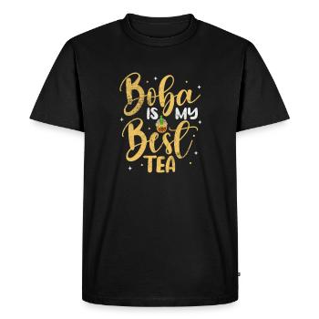 Bubble Tea Boba Tea Kawaii Cadeau - T-shirt Premium bio Homme - noir - Devant - Nico (187cm)