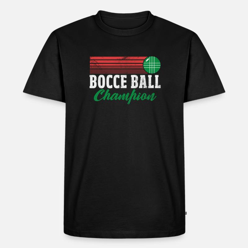 Boccia - Männer Premium Bio T-Shirt - Schwarz