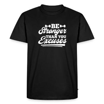 Bodybuilder Body Building Fitness Gym Gift - Men's Premium Organic T-Shirt - black - Front - Nico (187cm)
