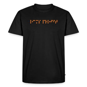 Braille Braille Blind Gift - T-shirt Premium bio Homme - noir - Devant - Nico (187cm)