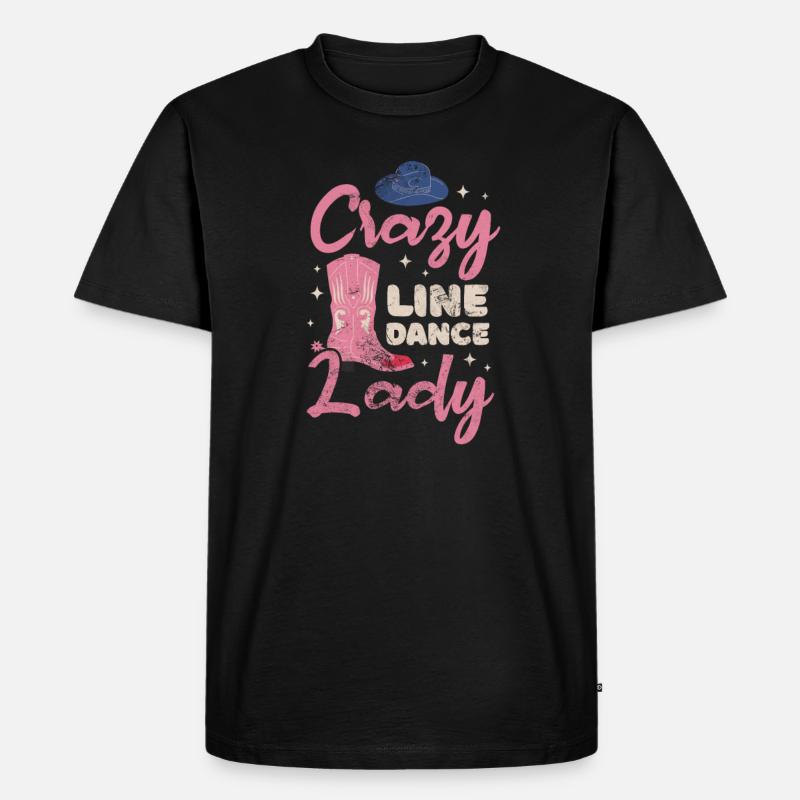 Linedance - Männer Premium Bio T-Shirt - Schwarz
