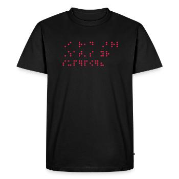 Braille Braille Blind Gift - T-shirt Premium bio Homme - noir - Devant - Nico (187cm)