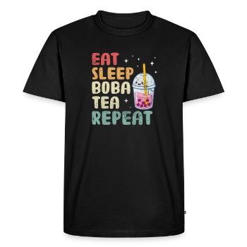 Bubble Tea Boba Tea Kawaii Cadeau - T-shirt Premium bio Homme - noir - Devant - Nico (187cm)