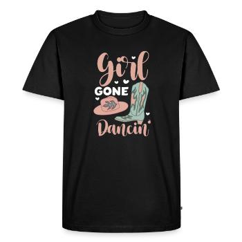 Linedance Country Line Dancer Linedancing Gift - Men's Premium Organic T-Shirt - black - Front - Nico (187cm)