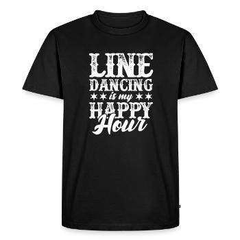 Linedance Country Line Dancer Linedancing Gift - Men's Premium Organic T-Shirt - black - Front - Nico (187cm)