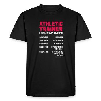 Sports Physician, Sports Medicine, Athletic Trainer - Men's Premium Organic T-Shirt - black - Front - Nico (187cm)