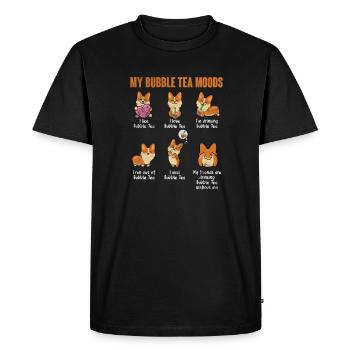 Bubble Tea Boba Tea Kawaii Cadeau - T-shirt Premium bio Homme - noir - Devant - Nico (187cm)