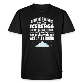 Sports Physician - Men's Premium Organic T-Shirt - black - Front - Nico (187cm)