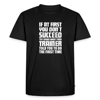 Sports Physician - Men's Premium Organic T-Shirt - black - Front - Nico (187cm)