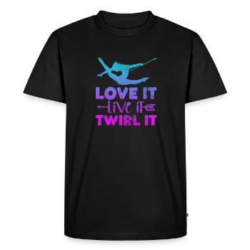 Baton Twirling - Men's Premium Organic T-Shirt - black - Front - Nico (187cm)