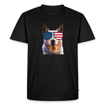 Chien de bétail australien USA Amérique Chiens Cadeau - T-shirt Premium bio Homme - noir - Devant - Nico (187cm)