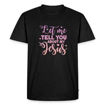 Bible Bible Versets chrétiens Don de Jésus - T-shirt Premium bio Homme - noir - Devant - Nico (187cm)