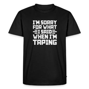 Sports Physician - Men's Premium Organic T-Shirt - black - Front - Nico (187cm)